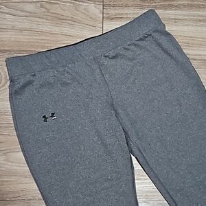 Under Armour Heat Gear Fitted Stretchy Athletic Capri Gray Legging Women's Large